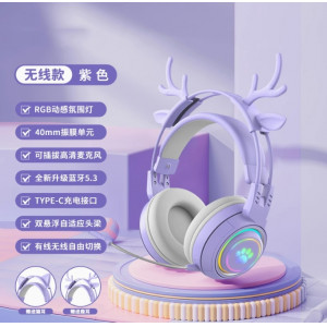 无线头戴式蓝牙耳机高颜值游戏低延迟超长续航游戏耳麦